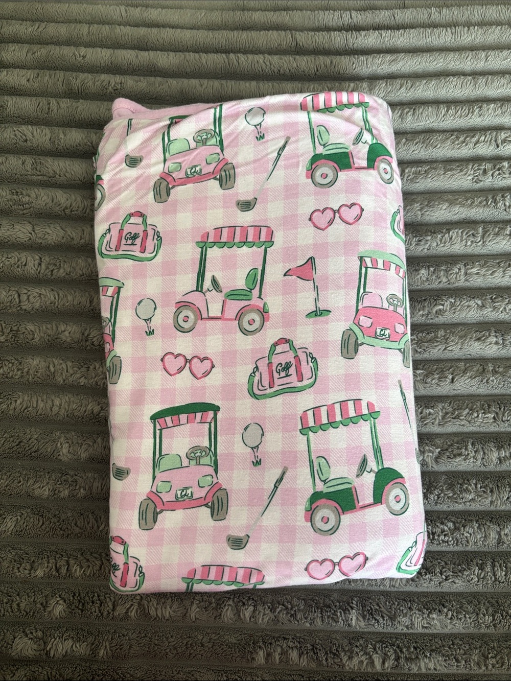 Caden Lane “Birdie Babes” Pink Bamboo Blanket